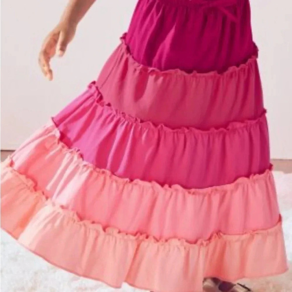 Garnet Hill Kids Tiered Colorful Skirt Size 6 - Picture 1 of 6